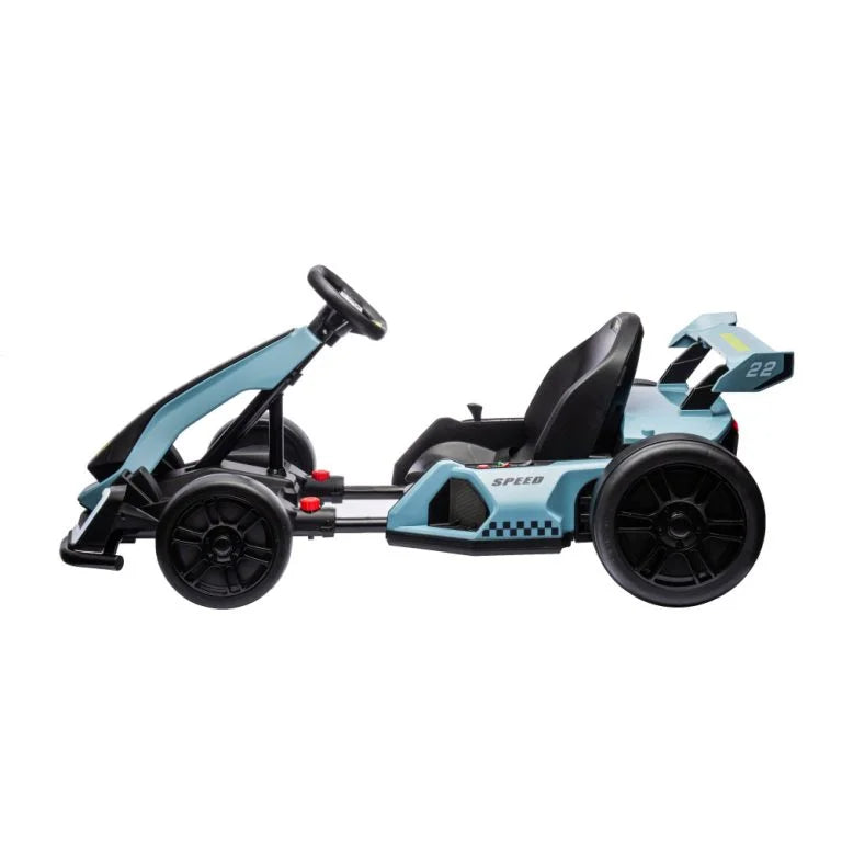 Load image into Gallery viewer, 24V Ride on Electric Go Kart with Drift Function – Blue
