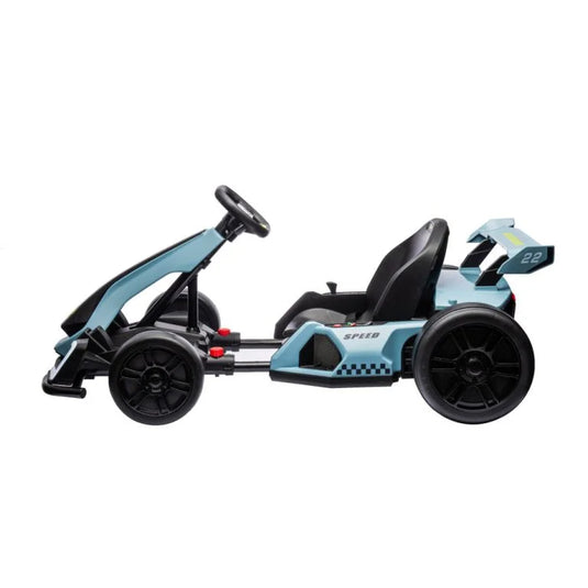 24V Ride on Electric Go Kart with Drift Function – Blue