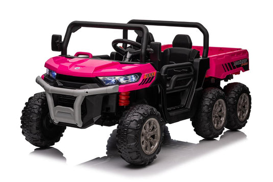 24v Construction Truck 4x4 with Electric Tipping Rose Pink