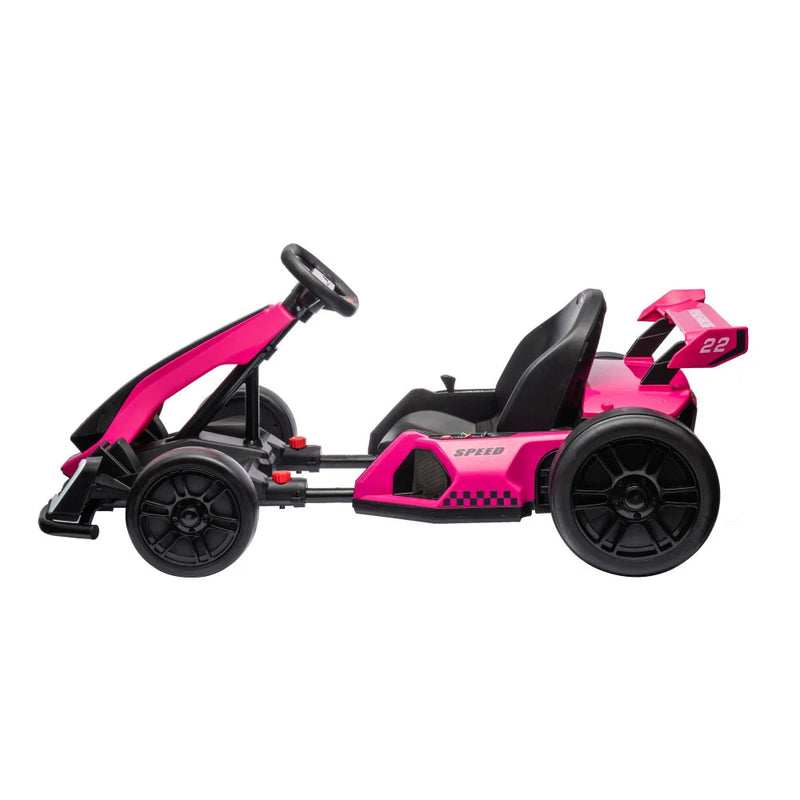 Load image into Gallery viewer, 24V Ride on Electric Go Kart with Drift Function – Pink
