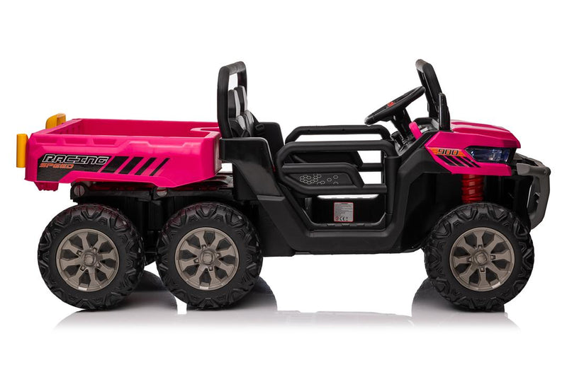 Load image into Gallery viewer, 24v Construction Truck 4x4 with Electric Tipping Rose Pink
