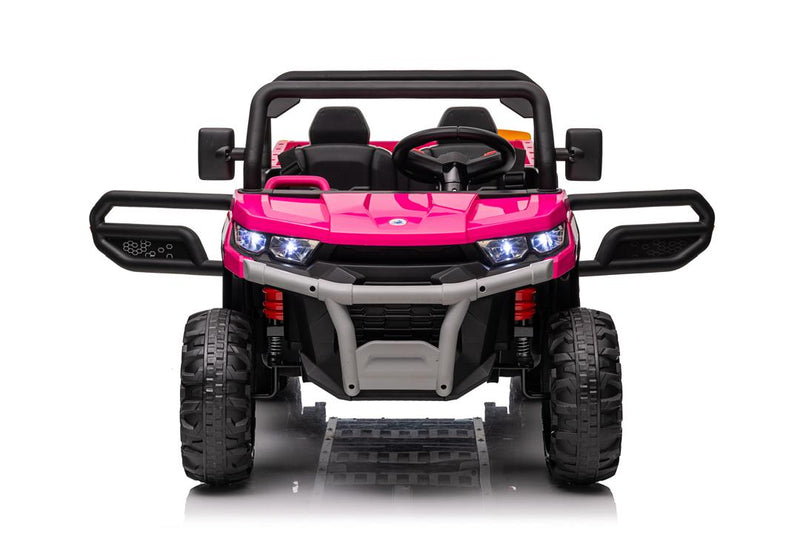 Load image into Gallery viewer, 24v Construction Truck 4x4 with Electric Tipping Rose Pink
