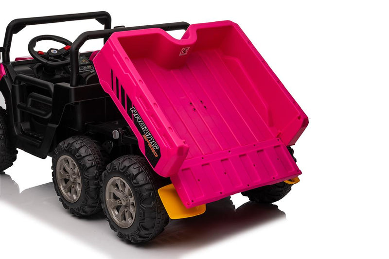 Load image into Gallery viewer, 24v Construction Truck 4x4 with Electric Tipping Rose Pink
