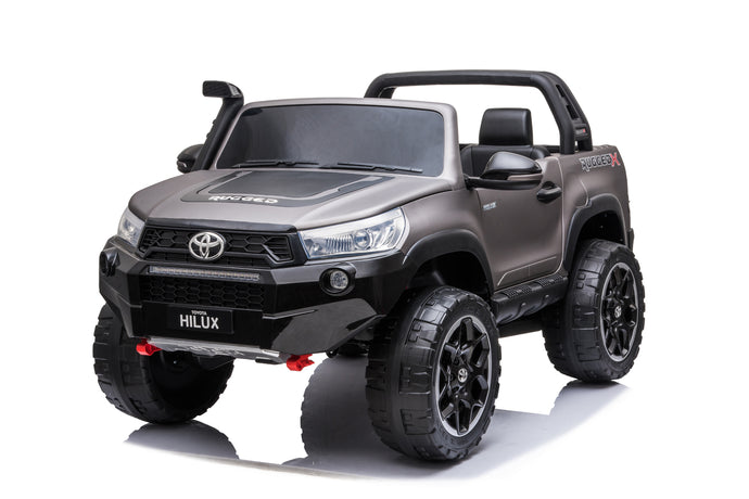 24v x 14 Ah licensed 800 w 4x4 Toyota Hilux Kids Ride on Car Silver