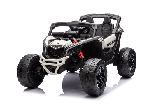 24v Licensed 4x4 Can-Am-800w Maverick Kids Ride on Car, UTV  – White