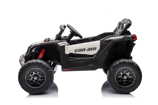 24v Licensed 4x4 Can-Am-800w Maverick Kids Ride on Car, UTV  – White