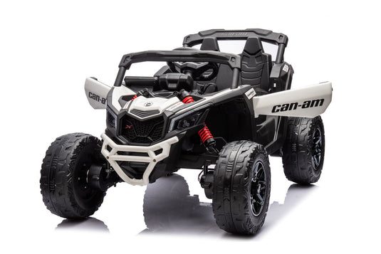 24v Licensed 4x4 Can-Am-800w Maverick Kids Ride on Car, UTV  – White