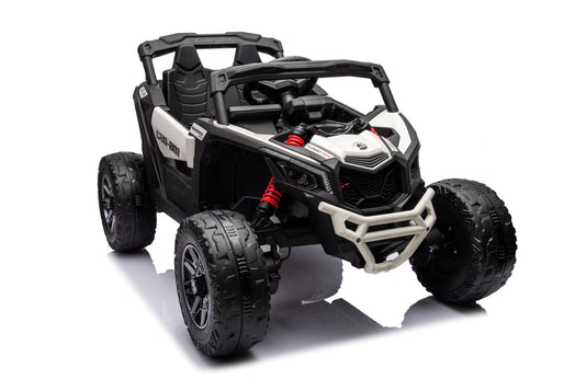 24v Licensed 4x4 Can-Am-800w Maverick Kids Ride on Car, UTV  – White