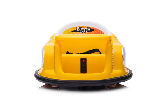 Electric Bumper Car For Kids With Remote – Yellow