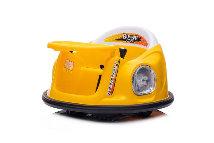 12v Electric Bumper Car For Kids With Remote – Yellow