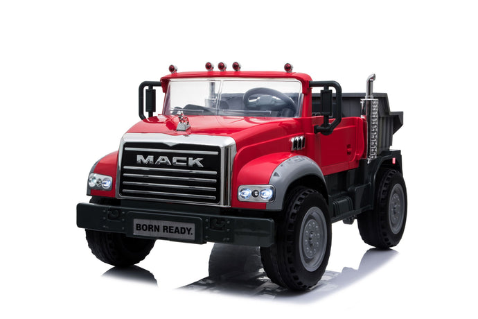 24v Licensed Mack Dump Truck Kids ride on car - Red