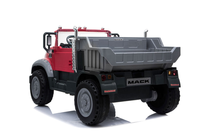 Load image into Gallery viewer, 24v Licensed Mack Dump Truck Kids ride on car - Red
