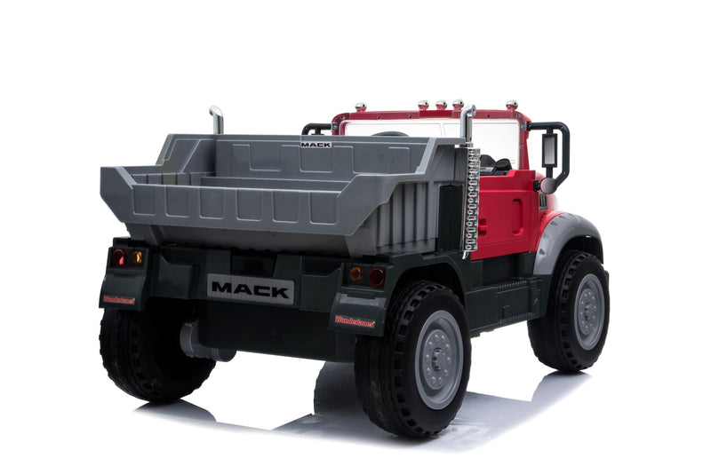 Load image into Gallery viewer, 24v Licensed Mack Dump Truck Kids ride on car - Red
