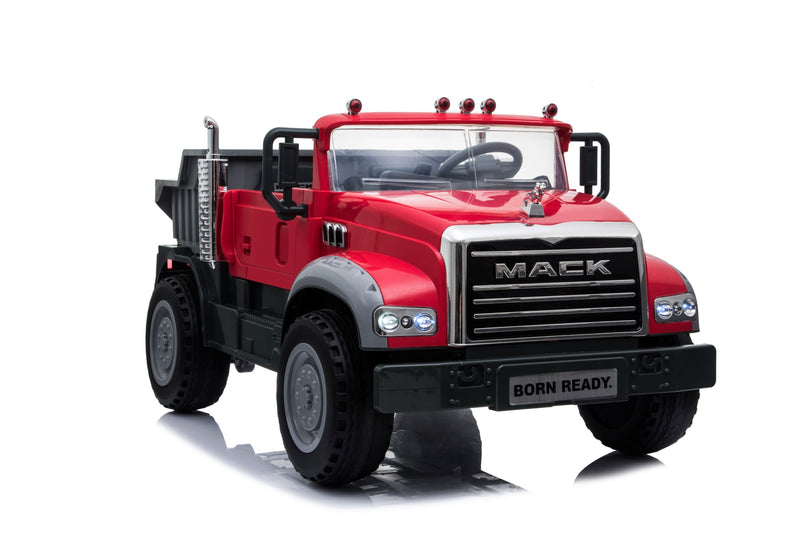 Load image into Gallery viewer, 24v Licensed Mack Dump Truck Kids ride on car - Red
