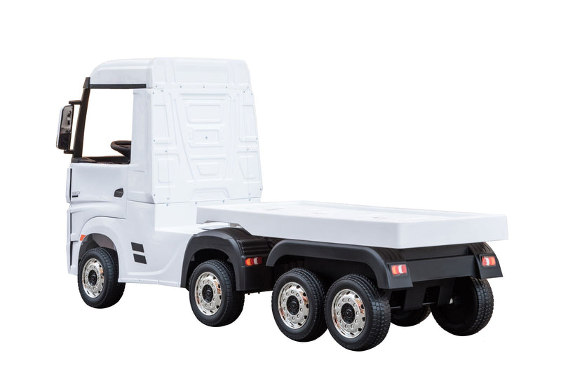 Load image into Gallery viewer, 24v Licensed Mercedes-Benz 4x4 Actros Race Truck with Trailer - White
