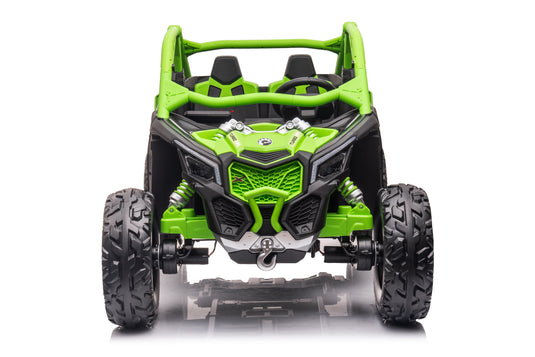 24v x 14 Ah Licensed 4x4 Can-Am-800w RC Kids Ride on Car, UTV 2-Seater –Green