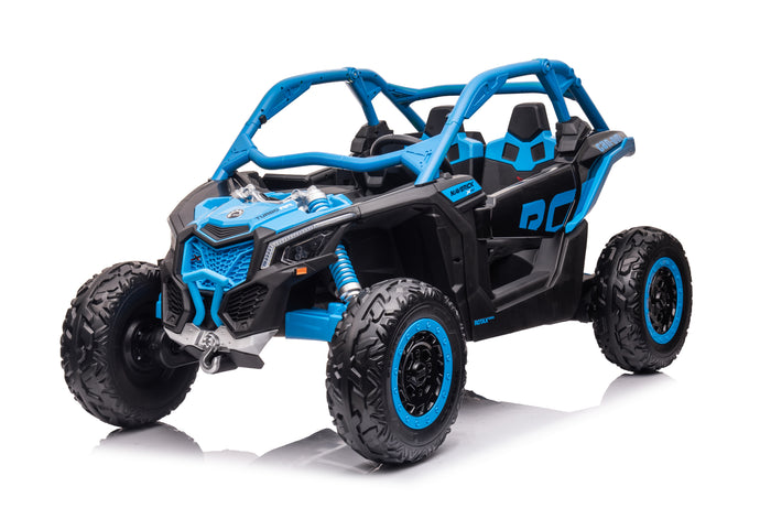 24v x 14 Ah Licensed 4x4 Can-Am-800w RC Kids Ride on Car,UTV 2-Seater – Blue