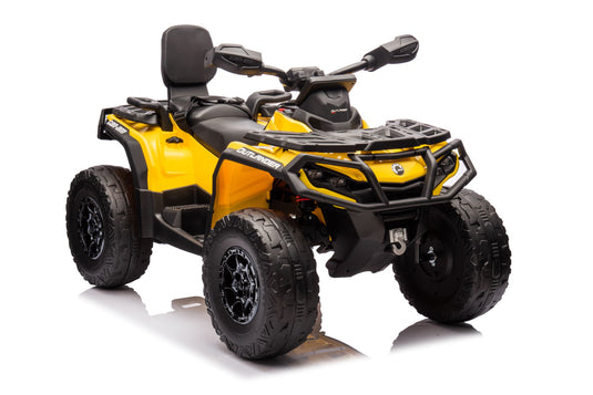 24V 800W -2 Seater  Licensed Can-Am Outlander Monster 4×4 ATV Quad Bike – Yellow