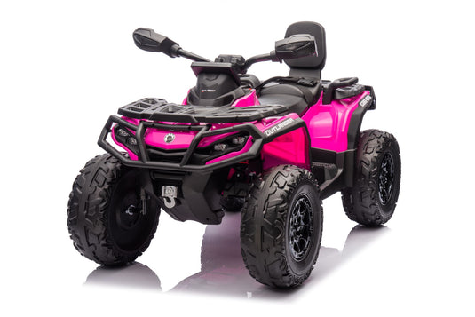 24V 800W -2 Seater  Licensed Can-Am Outlander Monster 4×4 ATV Quad Bike 2024– Barbie Pink