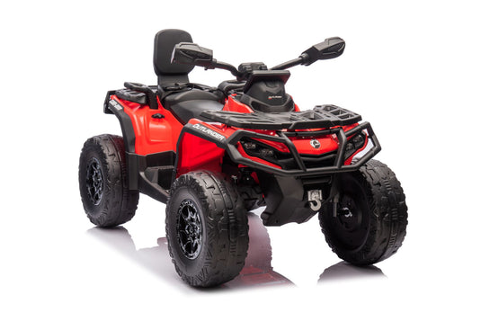 24V 800W -2 Seater  Licensed Can-Am Outlander Monster 4×4 ATV Quad Bike 2024– Red