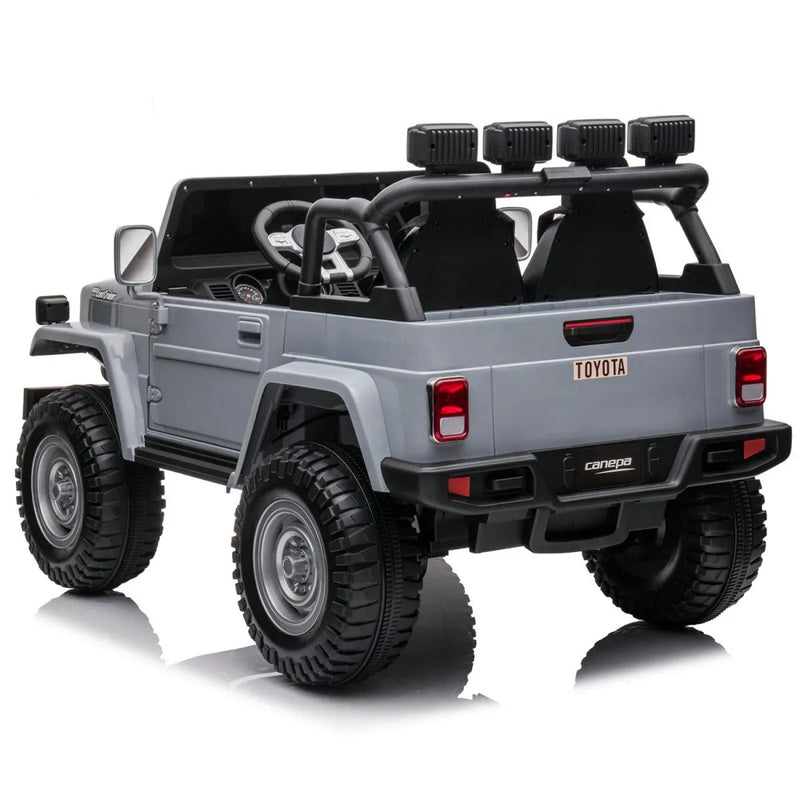 Load image into Gallery viewer, 24v licenced Toyota Land Cruiser Jeep 4x4 Ride on Car – Grey
