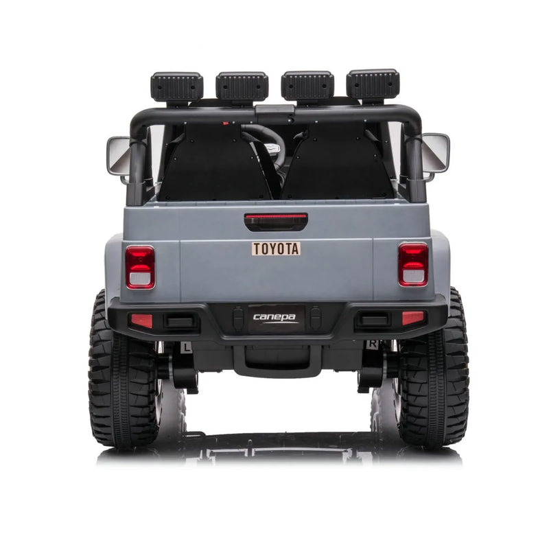 Load image into Gallery viewer, 24v licenced Toyota Land Cruiser Jeep 4x4 Ride on Car – Grey
