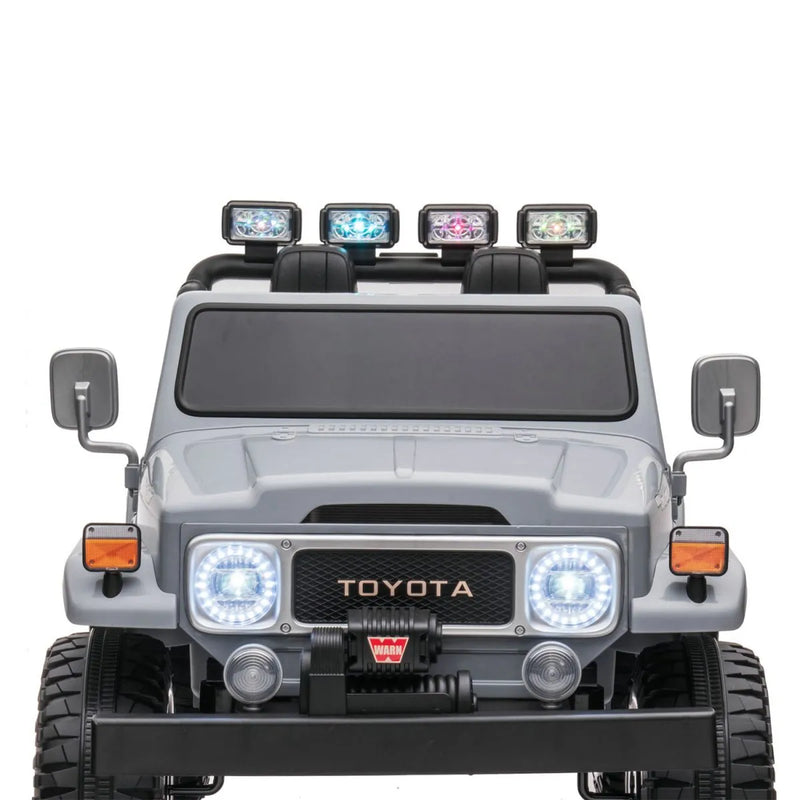 Load image into Gallery viewer, 24v licenced Toyota Land Cruiser Jeep 4x4 Ride on Car – Grey
