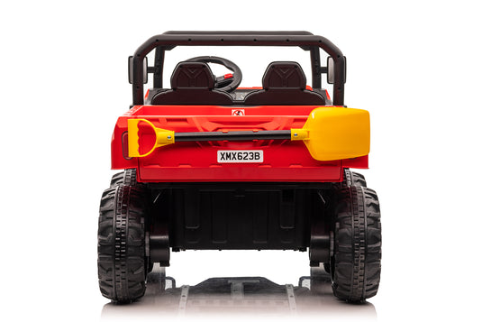 24v Construction Truck 4x4 with Electric Tipping Bed - Red