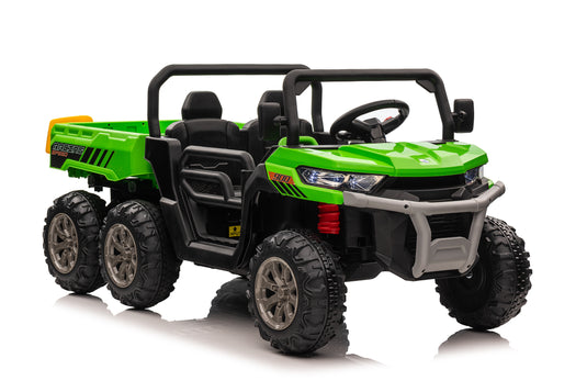 24v Construction Truck 4x4 with Electric Tipping Bed - Green - Pre-Order ETA 28 September 2024