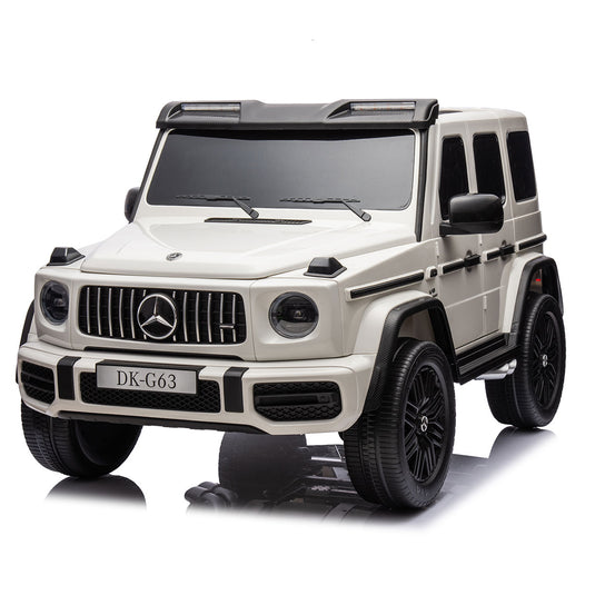 24V Licensed Mercedes-AMG G63 4WD Kids Ride-On Car with Remote Control - White