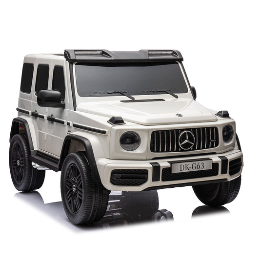 24V Licensed Mercedes-AMG G63 4WD Kids Ride-On Car with Remote Control - White