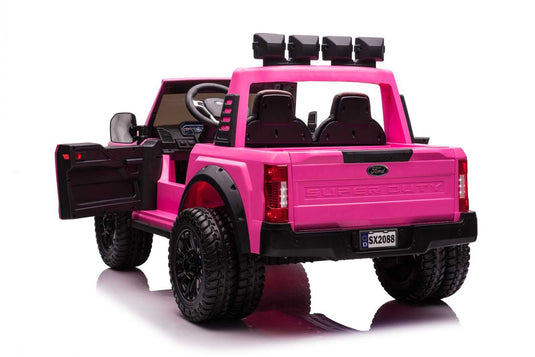 24v licensed Ford Super Duty 4x4 Ride On Car Pink - Pre order- ETA 28th January 2025