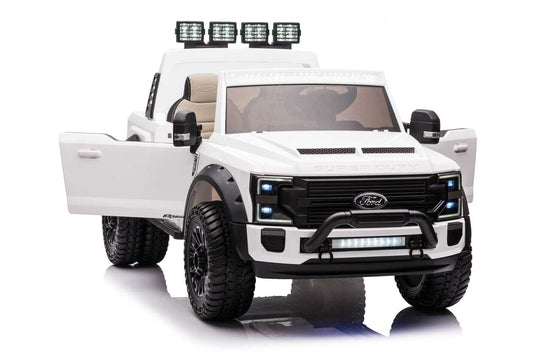 24v licensed Ford Super Duty 4x4 Ride On Car White