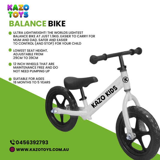 Balance Bike Aluminum – White