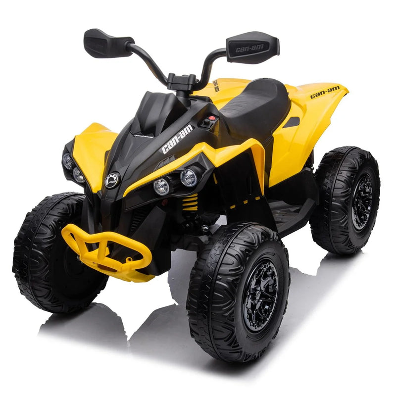 Load image into Gallery viewer, 24V 800W Licensed Can-Am Renegade 4×4 ATV Quad Bike – Yellow
