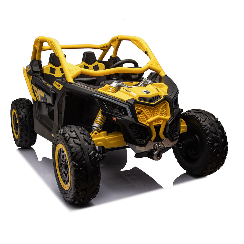 Load image into Gallery viewer, 24v x 14 Ah Licensed 4x4 Can-Am-800w RC Kids Ride on Car, UTV 2-Seater – Yellow
