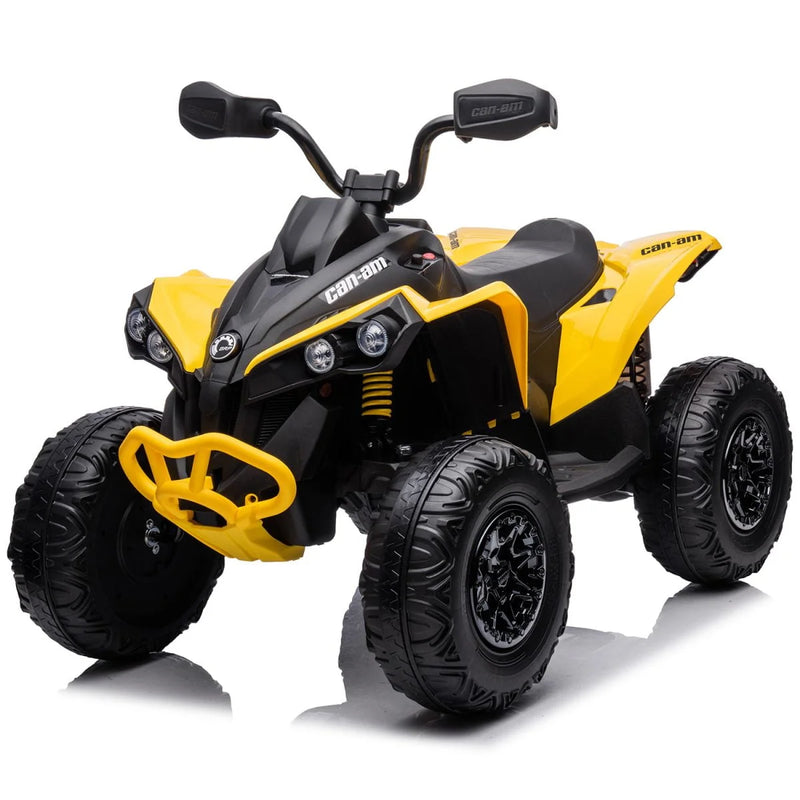 Load image into Gallery viewer, 24V 800W Licensed Can-Am Renegade 4×4 ATV Quad Bike – Yellow
