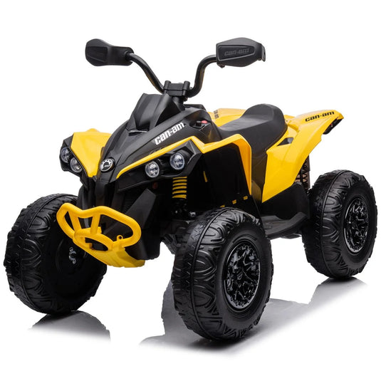 24V 800W Licensed Can-Am Renegade 4×4 ATV Quad Bike – Yellow