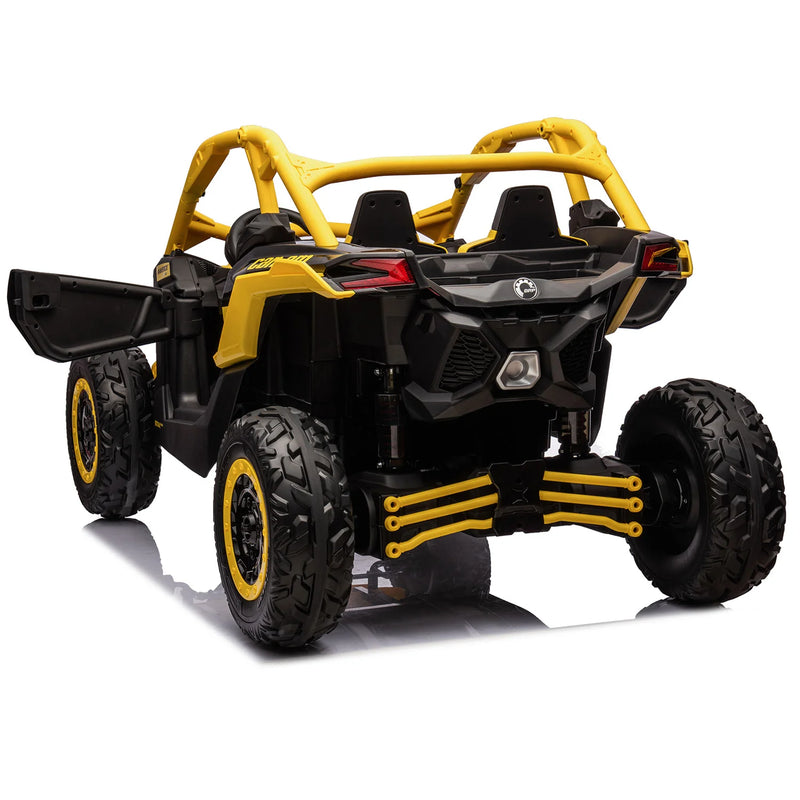 Load image into Gallery viewer, 24v x 14 Ah Licensed 4x4 Can-Am-800w RC Kids Ride on Car, UTV 2-Seater – Yellow
