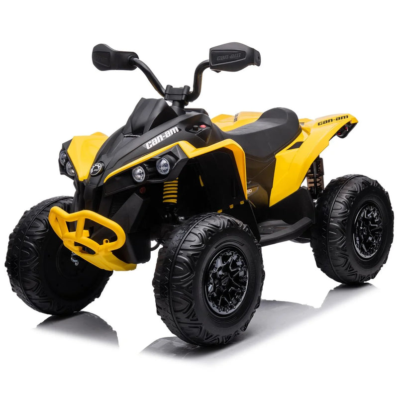 Load image into Gallery viewer, 24V 800W Licensed Can-Am Renegade 4×4 ATV Quad Bike – Yellow
