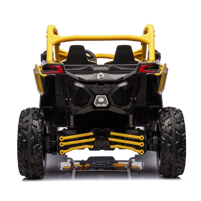 Load image into Gallery viewer, 24v x 14 Ah Licensed 4x4 Can-Am-800w RC Kids Ride on Car, UTV 2-Seater – Yellow
