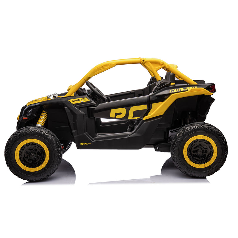 Load image into Gallery viewer, 24v x 14 Ah Licensed 4x4 Can-Am-800w RC Kids Ride on Car, UTV 2-Seater – Yellow
