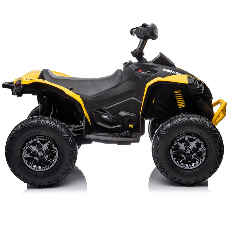 Load image into Gallery viewer, 24V 800W Licensed Can-Am Renegade 4×4 ATV Quad Bike – Yellow
