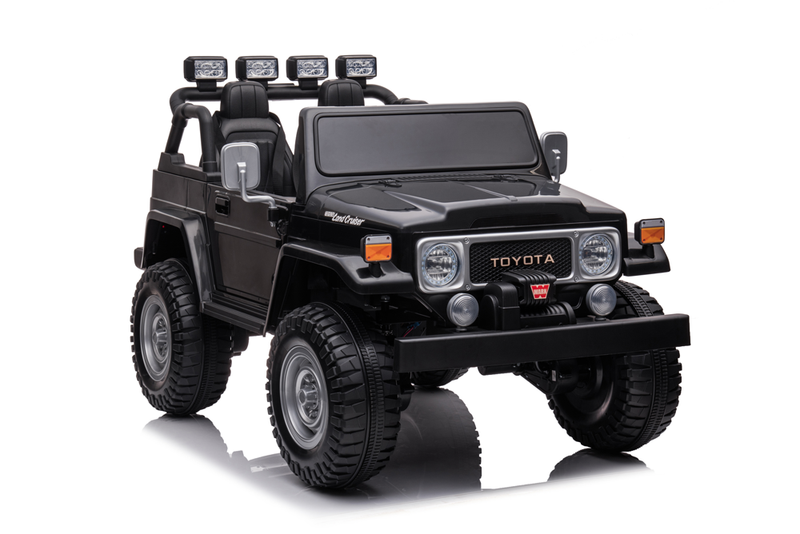 Load image into Gallery viewer, 24v licenced Toyota Land Cruiser Jeep 4x4 Ride on Car – Black
