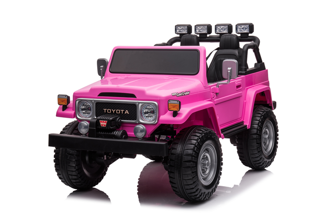 24v Licenced Toyota Land Cruiser Jeep 4x4 Ride on Car – Pink