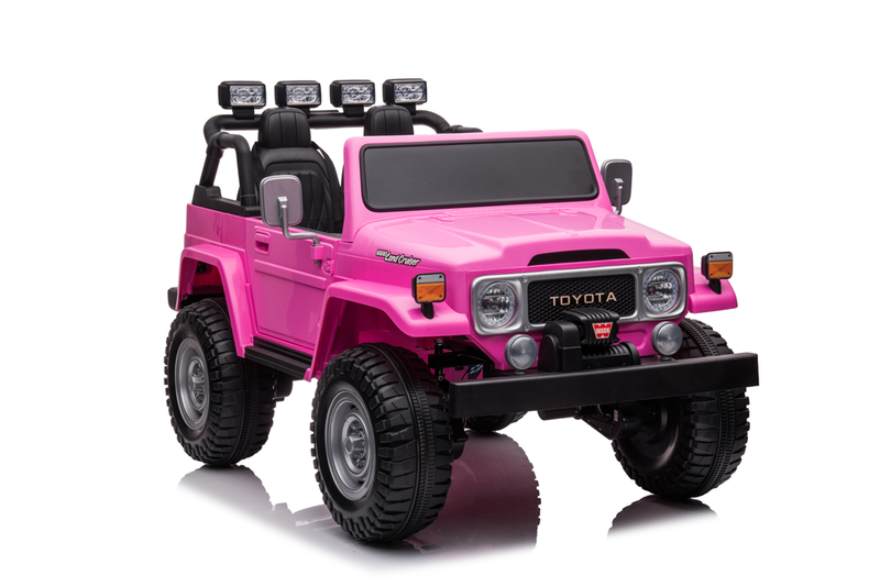 Load image into Gallery viewer, 24v Licenced Toyota Land Cruiser Jeep 4x4 Ride on Car – Pink
