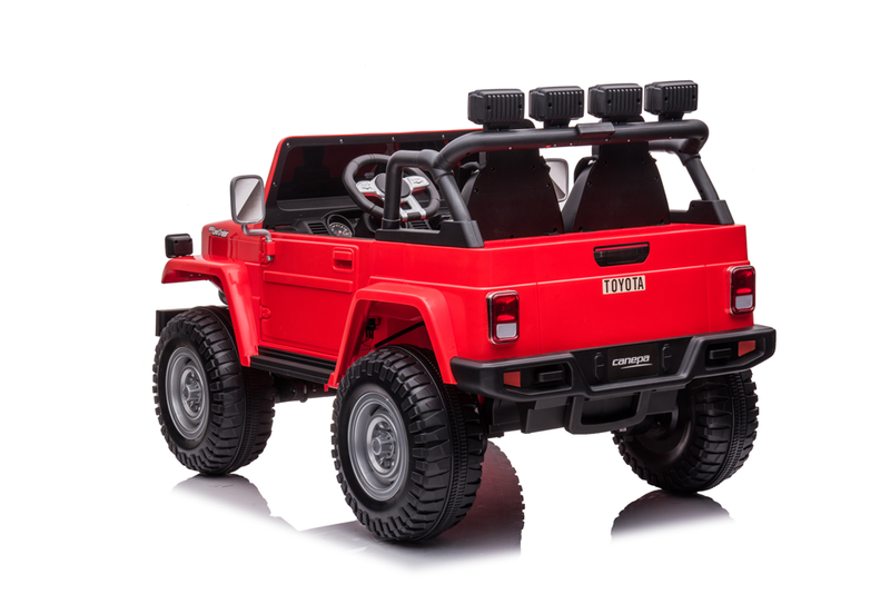 Load image into Gallery viewer, 24v licenced Toyota Land Cruiser Jeep 4x4 Ride on Car – Red
