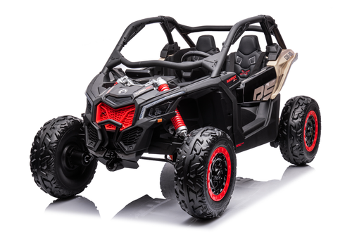 24v x 14 Ah Licensed 4x4 Can-Am-800w RC Kids Ride on Car, UTV 2-Seater - Black