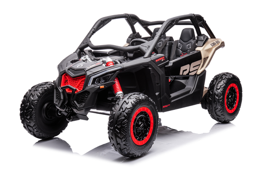 24v x 14 Ah Licensed 4x4 Can-Am-800w RC Kids Ride on Car, UTV 2-Seater - Black